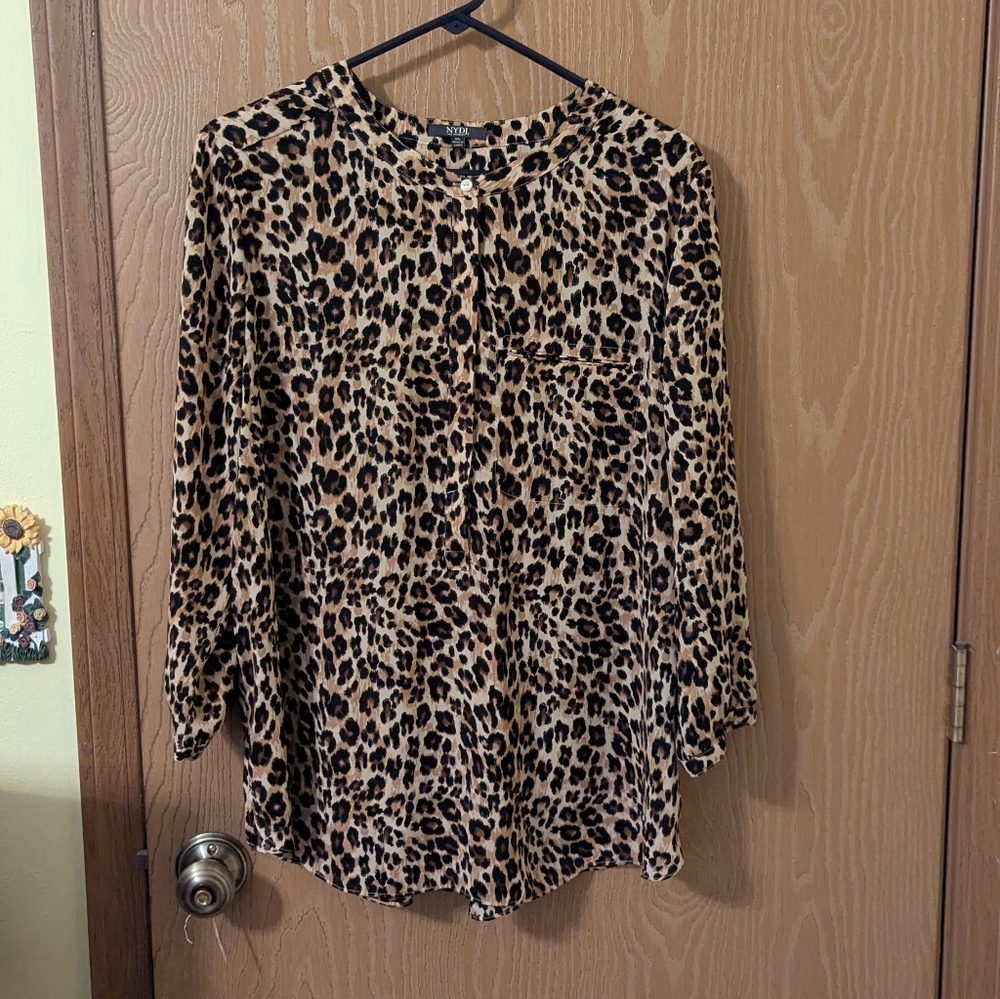 NYDJ Leopard Print Blouse